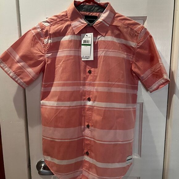 Calvin Klein Boys Stripe Button Down Size 14-16 - Picture 1 of 4